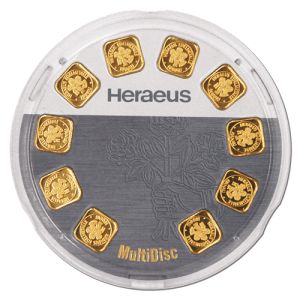 10 × 1g Gold MultiDisk Heraeus