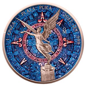 1 oz Silber Libertad 2022 – Aztekenkalender, Art Color Collection