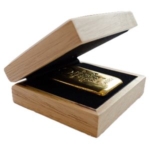 Geschenkbox aus Holz für Goldbarren