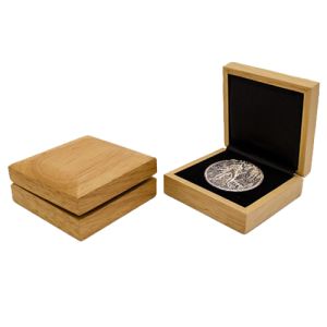 Geschenkbox aus Holz für Silbermünzen