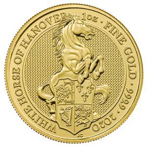 1 oz Gold White Horse of Hanover, Serie Queens Beasts 2020
