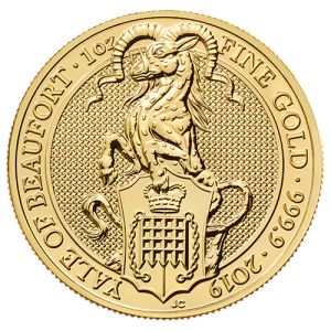 1 oz Gold Yale of Beaufort, Serie Queens Beasts 2019