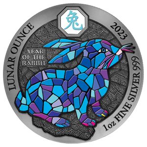 1 oz Silber Azur Hase 2023 - Art Color Collection