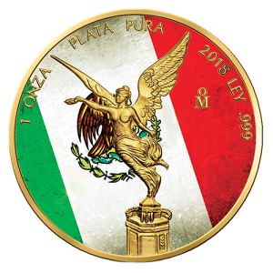 1 oz Silber Libertad 2018 – Flagge von Mexiko, Art Color Collectoin