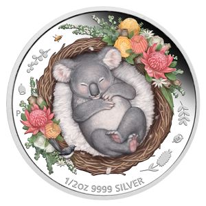 1/2 oz Silber Koala coloriert, Serie Dreaming Down Under 2021
