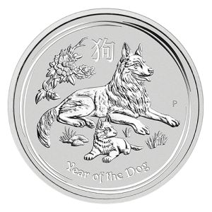 1 kg Silbermünze Hund 2018, Lunar Serie II 